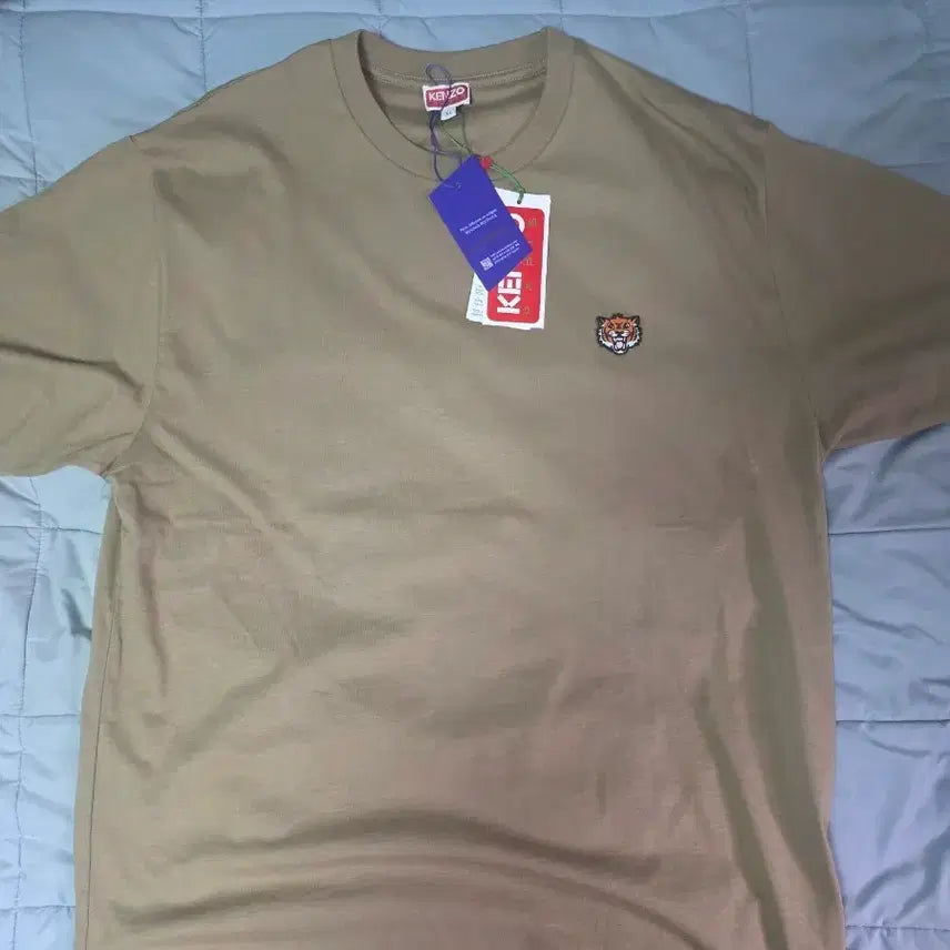 [BUNJANG] Kenzo Tiger Logo Short Sleeve T-Shirt Beige XL / 겐조 반팔 XL 새상품