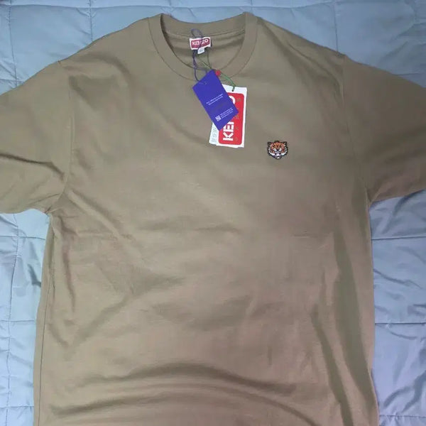 [BUNJANG] Kenzo Tiger Logo Short Sleeve T-Shirt Beige XL / 겐조 반팔 XL 새상품