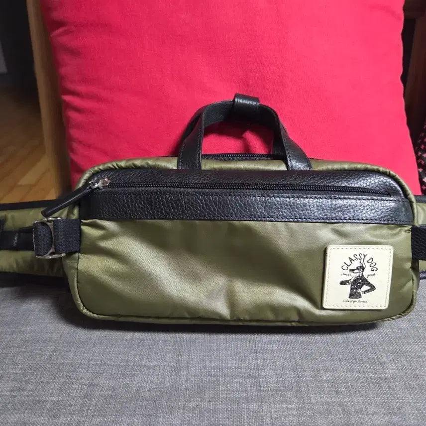[BUNJANG] Mascolanza Nylon/Leather Sling Bag & Hip Sack / 마스콜란자 나일론 / 가죽 슬링백 겸 힙색
