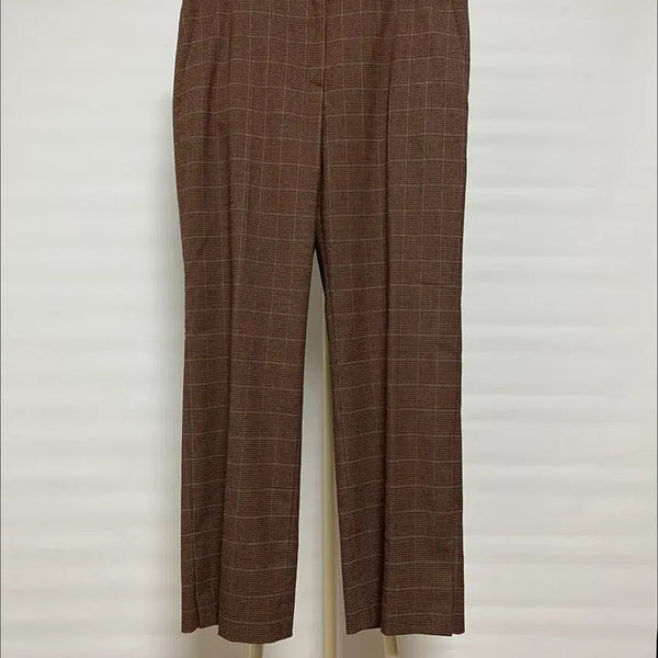 [BUNJANG] SJ Check Trousers Brown Size 77 / SJ SJ 체크 팬츠 브라운 77