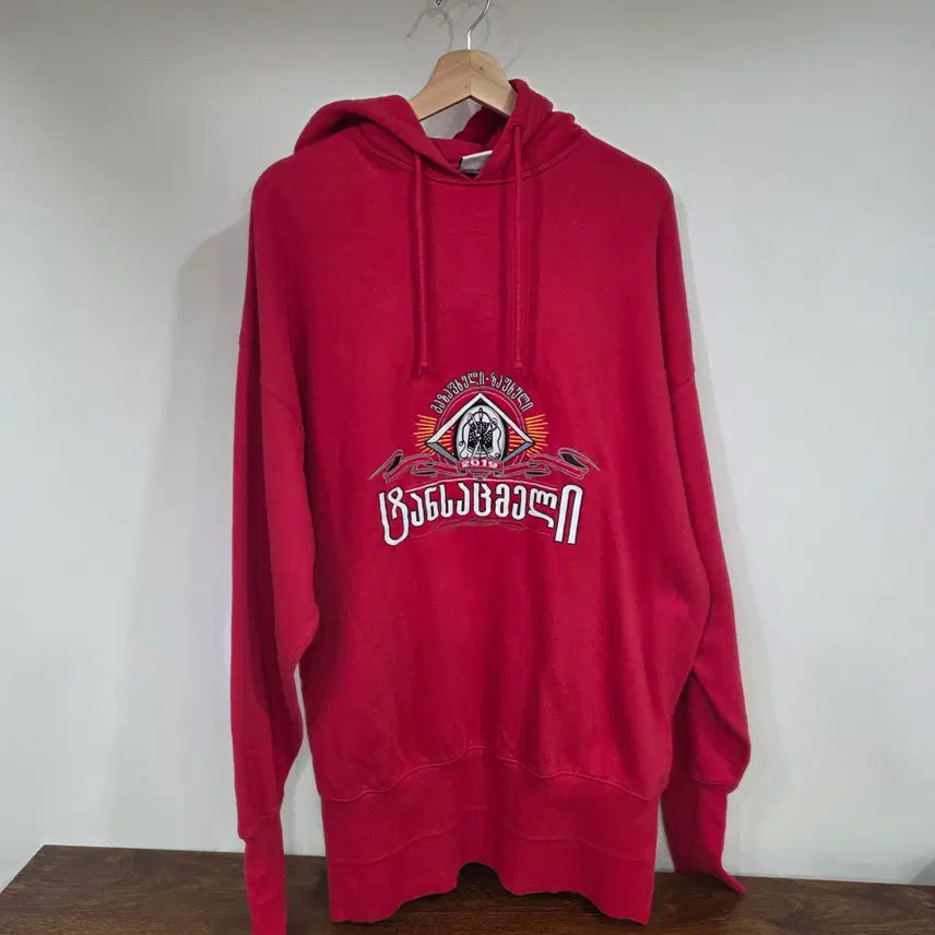[BUNJANG] VETEMENTS ETE 2019 Red Hoodie / 베트멍 ETE 2019 레드 후드티 매장판