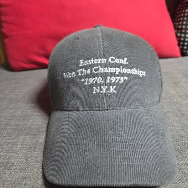 [BUNJANG] NBA New York Knicks Corduroy Ball Cap (Gray; M/L) / NBA 뉴욕 닉스 코듀로이 볼캡 (그레이; M/L)