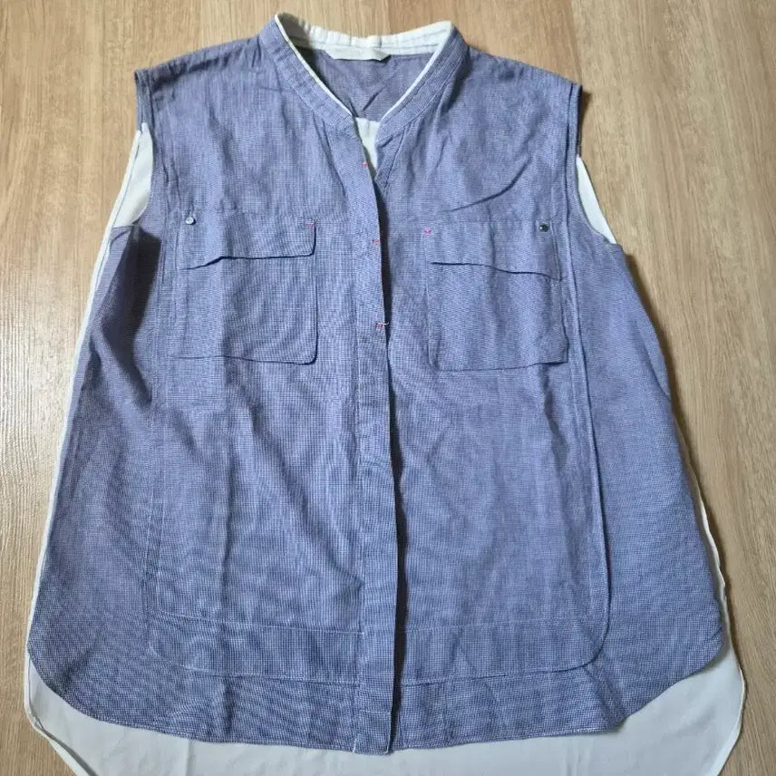 [BUNJANG] LIST Sleeveless Blouse Size 55 / (상태좋음)리스트 나시 민소매 남방 블라우스 55사이즈