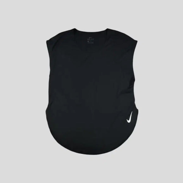 [BUNJANG] Nike Black Reflective Swoosh Logo Dri-FIT Sleeveless Singlet Top / 나이키 블랙 리플렉티브 스우시 로고 드라이핏 기능성 싱글렛 슬리브리스 러