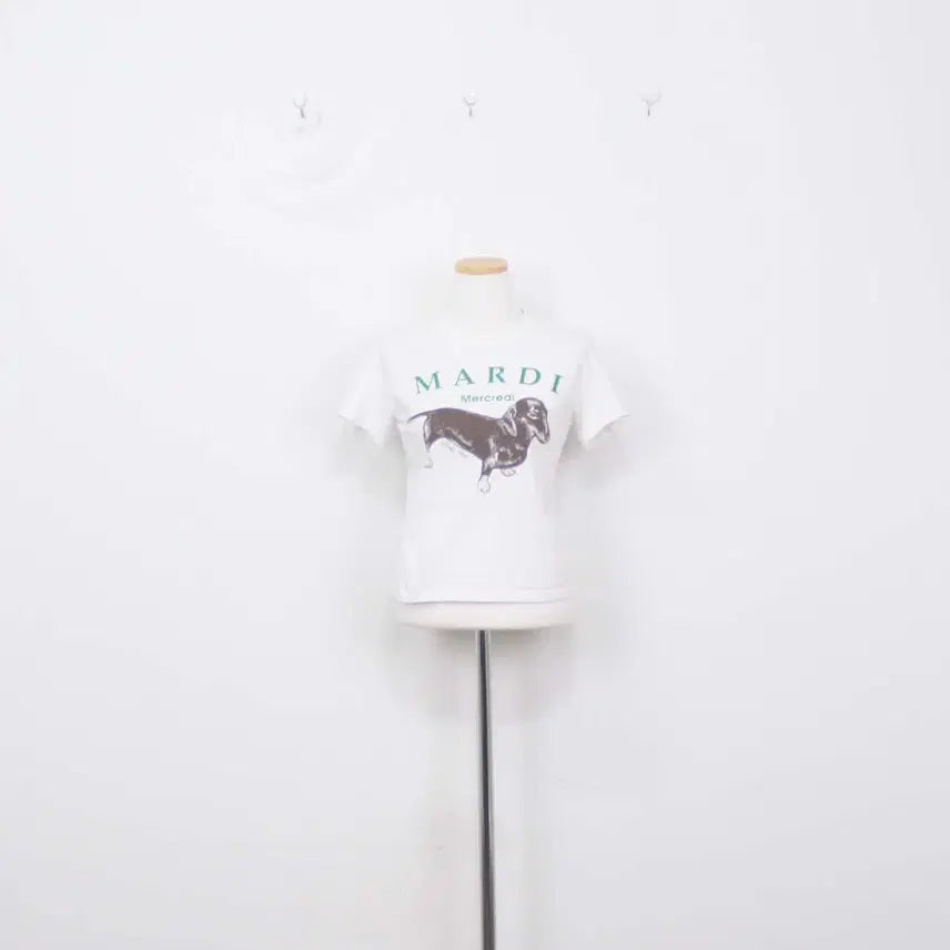 [BUNJANG] Mardi Mercredi Junior Round T-shirt White Size L / [정품] 마르디 메크르디 쥬니어 라운드 티셔츠 L사이즈 정인샵