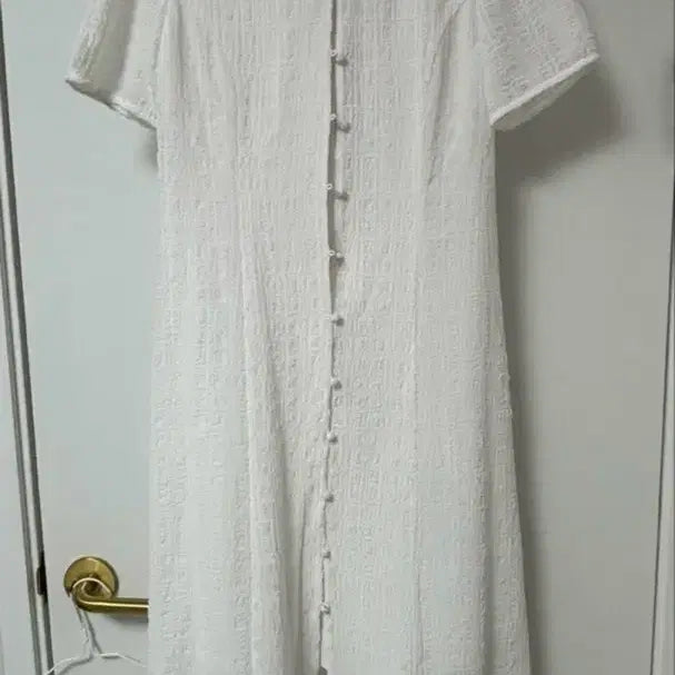 [BUNJANG] Citybreeze Crinkle Button-Up Long Dress / 시티브리즈 크링클 버튼업 롱 원피스