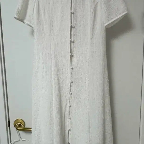 [BUNJANG] Citybreeze Crinkle Button-Up Long Dress / 시티브리즈 크링클 버튼업 롱 원피스