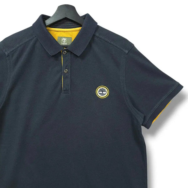 [BUNJANG] Timberland Black Spellout Pique Short-Sleeve Polo Shirt XL / [XL] 팀버랜드 블랙 스펠아웃 피케 반팔 카라티셔츠