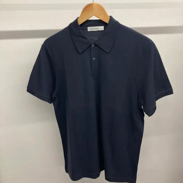 [BUNJANG] Calvin Klein Dark Navy Knit Short Sleeve T-Shirt Size 100 / 캘빈클라인 다크네이비 니트 반팔 티셔츠 100