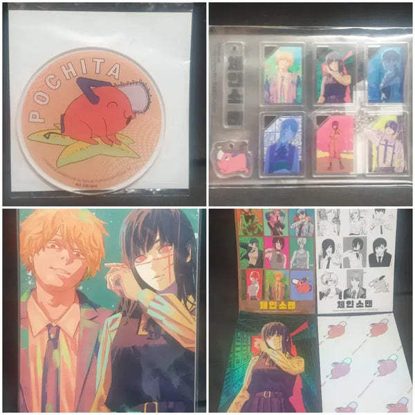[BUNJANG] Chainsaw Man Acrylic Keychain Set, Coaster, Poster, Postcard Set / 체인소맨,굿즈,아크릴,키링세트,코스터,포스터,엽서세트