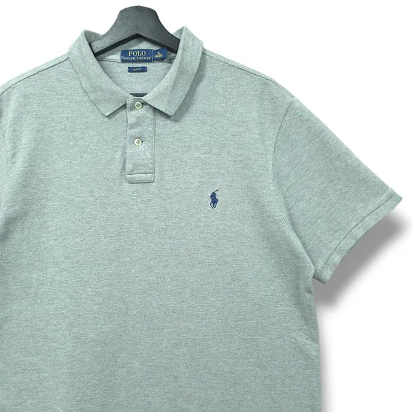 [BUNJANG] Polo Ralph Lauren Grey Slim Fit Cotton Pique Short Sleeve Polo Shirt XL / [XL] 폴로 그레이 슬림핏 코튼 피케 반팔 카라티셔츠