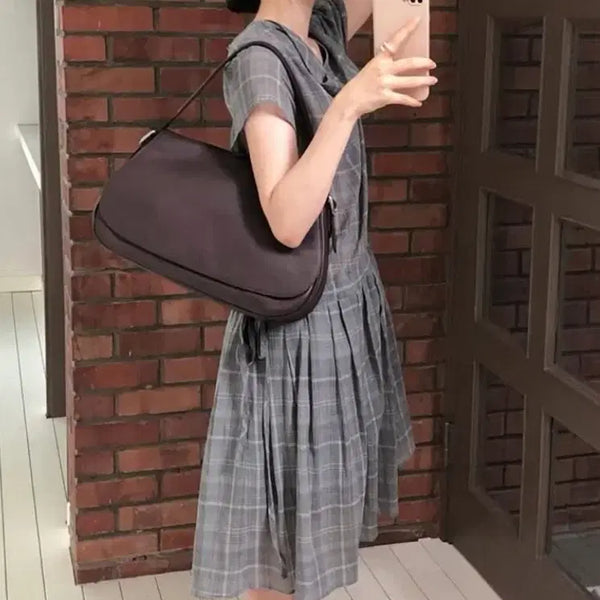 [BUNJANG] Maybe Baby Fonika Check Pattern High Neck One Piece Dress / 메이비베이비 ) Fonika One Piece 원피스