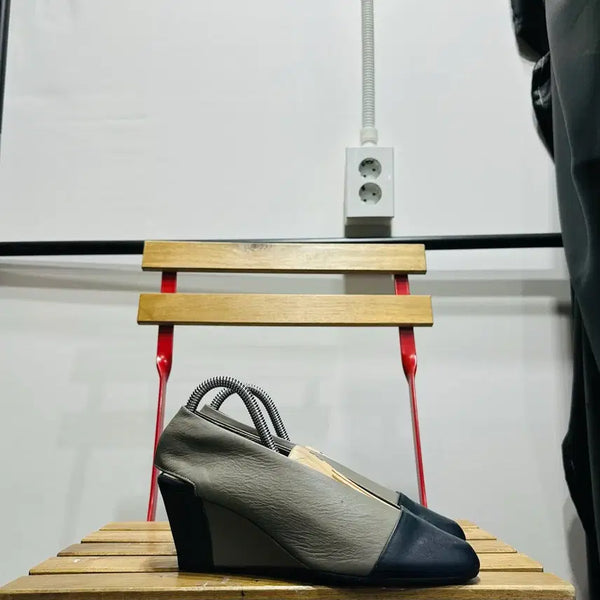 [BUNJANG] KUHO Real Leather Two-tone Cap-toe Wedge Pumps / 240) 구호(KUHO) 구두 리얼 레더 투톤 캡토 웨지 펌프스 힐