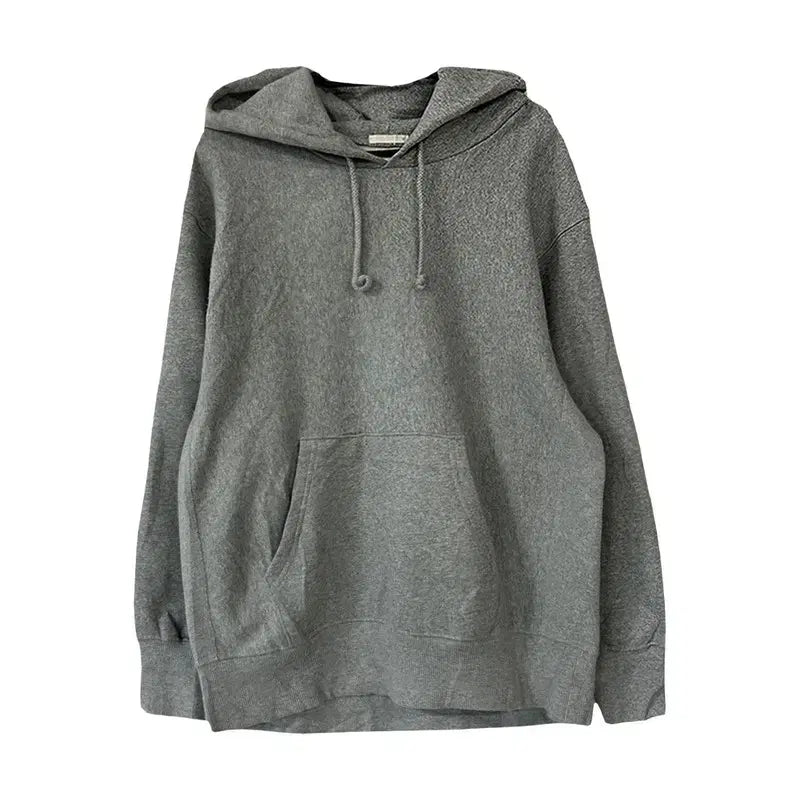 [BUNJANG] GU Oversized Cotton Hoodie Melange Grey / [M] GU 지유 오버핏 코튼후드티 멜란지그레이