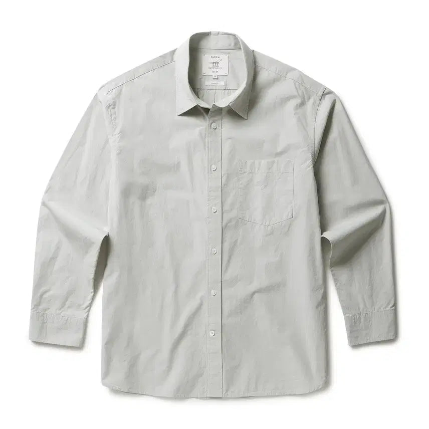 [BUNJANG] Henry Cotton's Oversized Solid Shirt (New) / 헨리코튼 오버핏 솔리드 셔츠 새제품