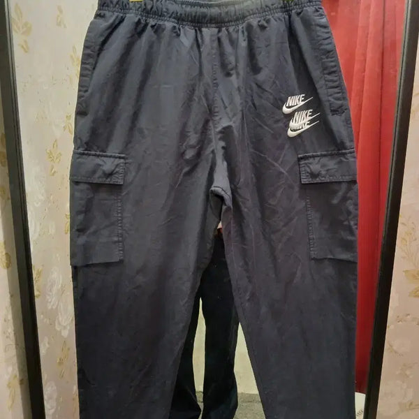 [BUNJANG] Nike Multi Embroidered String Cargo Pants Black M / 7/63 나이키 멀티 자수 스트링 카고 팬츠 블랙M