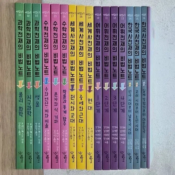 [BUNJANG] Collection of Secret Note Study Guides (Science, Math, World History, Korean History, Vocabulary) / 과학천재의 비법노트 / 수학천재의 비법노트 / 세계사천재의 비법노트 /