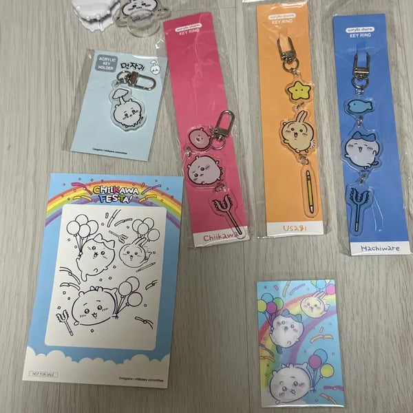 [BUNJANG] Chiikawa Festa Lenticular Acrylic Keychain / 먼작귀 아크릴 키링 치이카와 페스타 렌티큘러