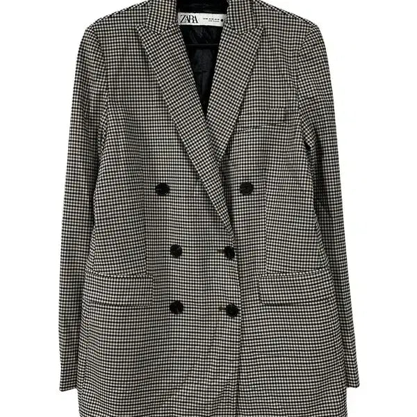 [BUNJANG] Zara Viscose Check Pattern Double Blazer Jacket / [XS] ZARA 자라 비스코스 체크패턴 더블블레이저자켓
