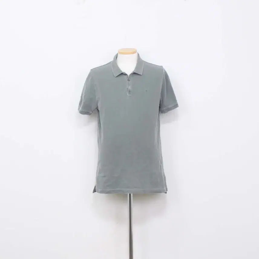 [BUNJANG] Calvin Klein Men's Cotton Polo T-Shirt - Washing Khaki, Size M / [정품] 캘빈클라인 남성 카라 반팔 티셔츠 M사이즈 정인샵