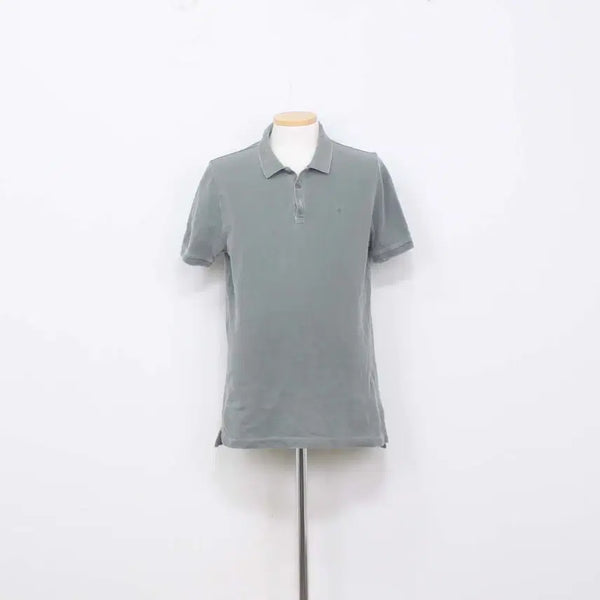 [BUNJANG] Calvin Klein Men's Cotton Polo T-Shirt - Washing Khaki, Size M / [정품] 캘빈클라인 남성 카라 반팔 티셔츠 M사이즈 정인샵