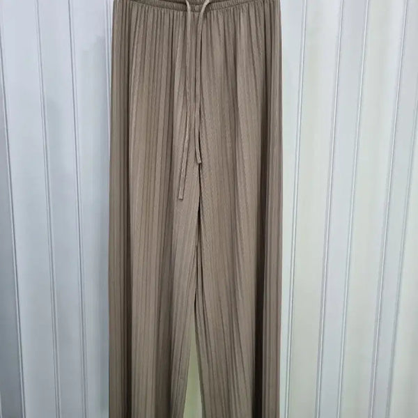 [BUNJANG] Pleated Wide Leg Pants - Beige / 주름 와이드 팬츠 베이지