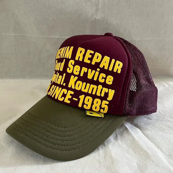 [BUNJANG] Capital Denim Repair Trucker Cap / 캐피탈 데님 리페어 트러커캡