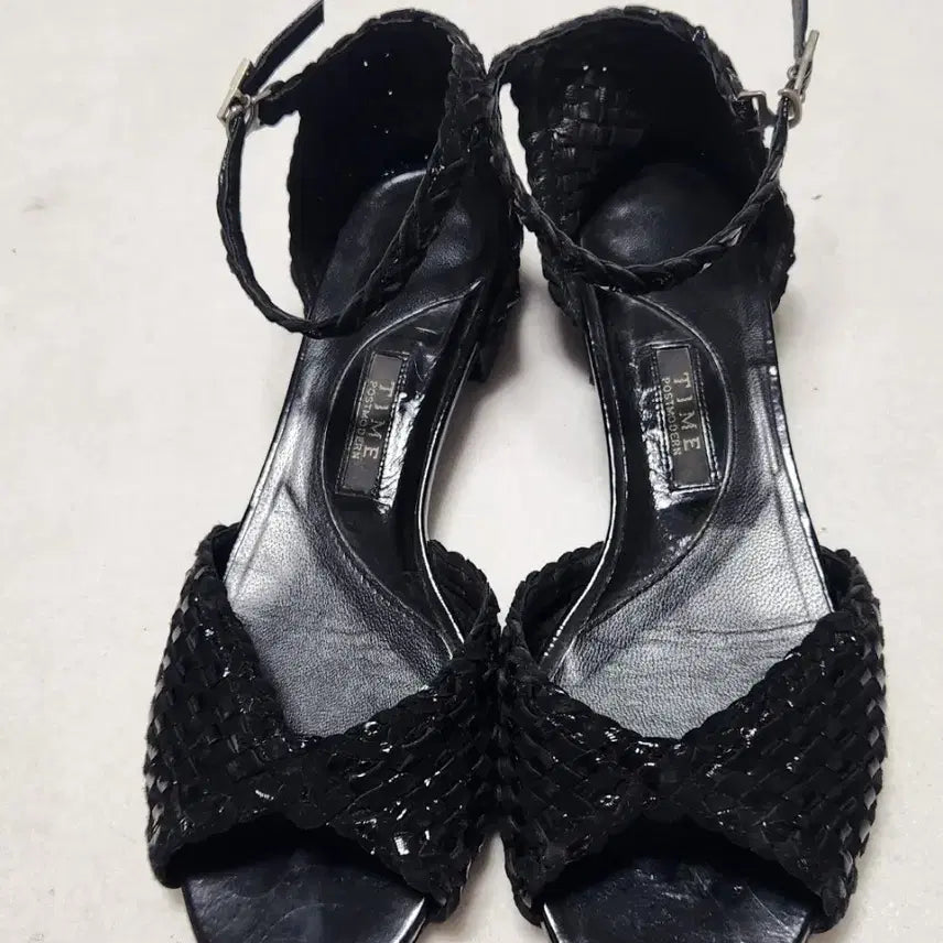 [BUNJANG] Time Postmodern Women's Sandals Black Size 245 / 타임포스트모던 여성 샌들 블랙245