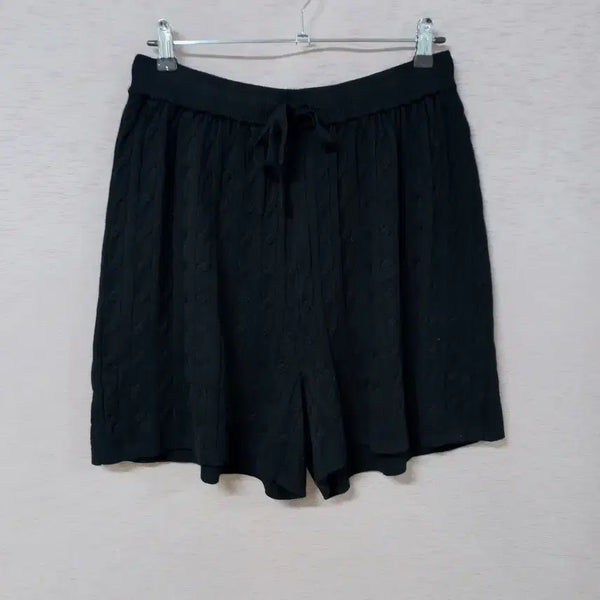[BUNJANG] MIMICIEL Women's Black Cable Knit Cropped Pants / B7-3/MIMICIEL  블랙 꽈배기 니트팬츠 여성