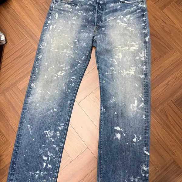 [BUNJANG] RRL Pennymore Straight Fit Distressed Jeans / RRL 스트레이트핏 페니모어 디스트레스트 진 판매 (36/32)