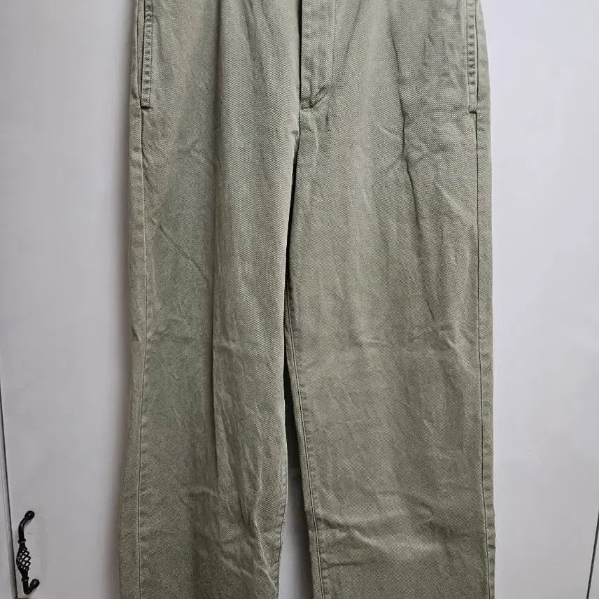 [BUNJANG] Zara Olive Green Wide Chino Pants / 자라 / 올리브 그린 와이드 치노 / 32