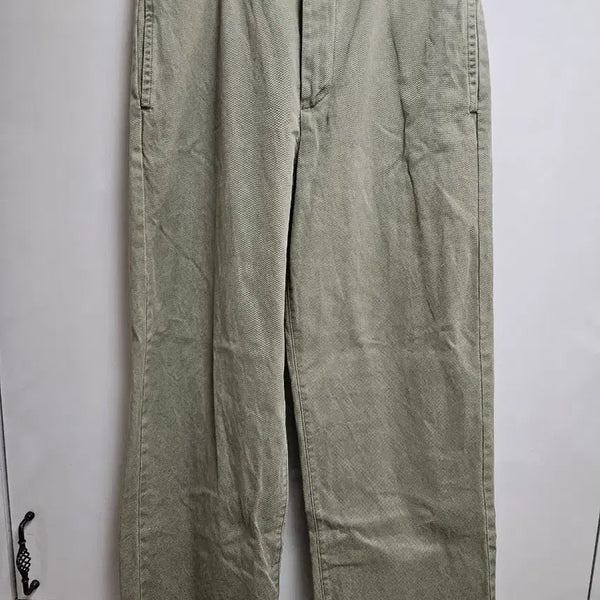 [BUNJANG] Zara Olive Green Wide Chino Pants / 자라 / 올리브 그린 와이드 치노 / 32