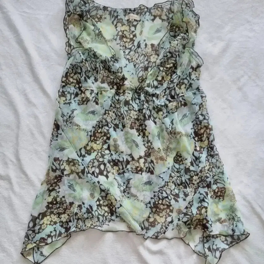 [BUNJANG] Vintage Mori Girl Oriental Sleeveless Top / 빈티지 모리걸 오리엔탈 나시