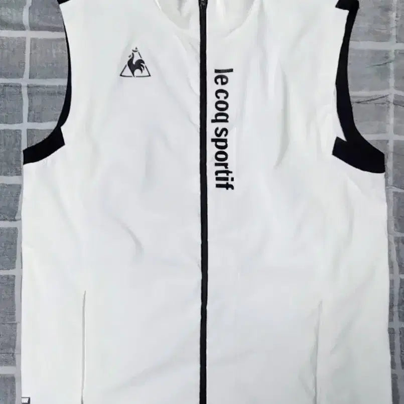 [BUNJANG] Le Coq Sportif Men's Golf Vest White M (95) / (정품) 르꼬끄 스포르티브 남성 골프 조끼 화이트 95(M)