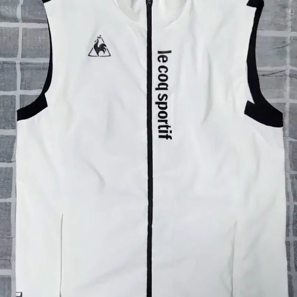 [BUNJANG] Le Coq Sportif Men's Golf Vest White M (95) / (정품) 르꼬끄 스포르티브 남성 골프 조끼 화이트 95(M)