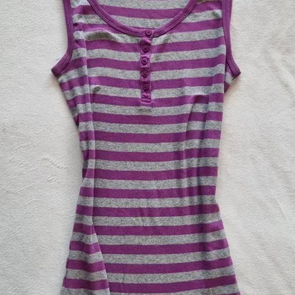 [BUNJANG] Vintage Y2K Mori Girl Striped Camisole / 빈티지 y2k 모리걸 스트라이프 나시
