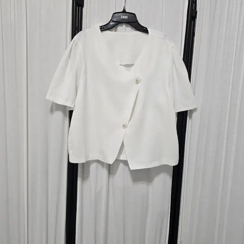 [BUNJANG] Linen Blend Short Sleeve Jacket / 린넨혼방 반팔 자켓 새상품