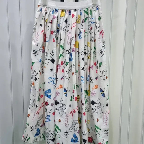 [BUNJANG] Graphic Print Flare Maxi Skirt / 그래픽 프린트 플레어 스커트