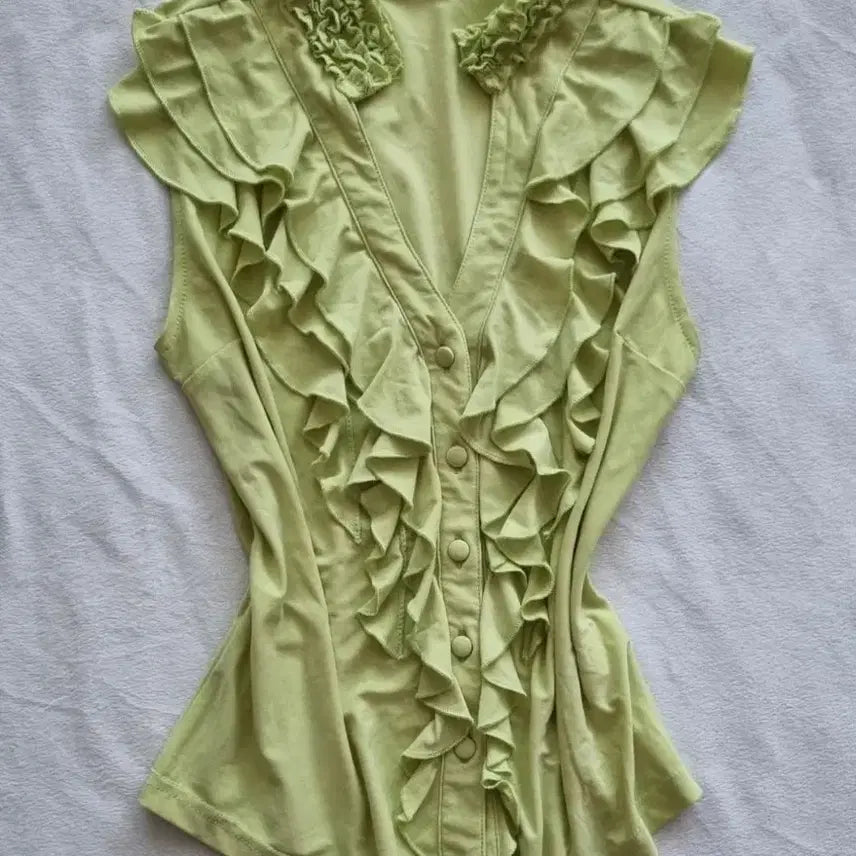 [BUNJANG] Vintage Oriental Frill Top / 빈티지 오리엔탈 프릴 탑