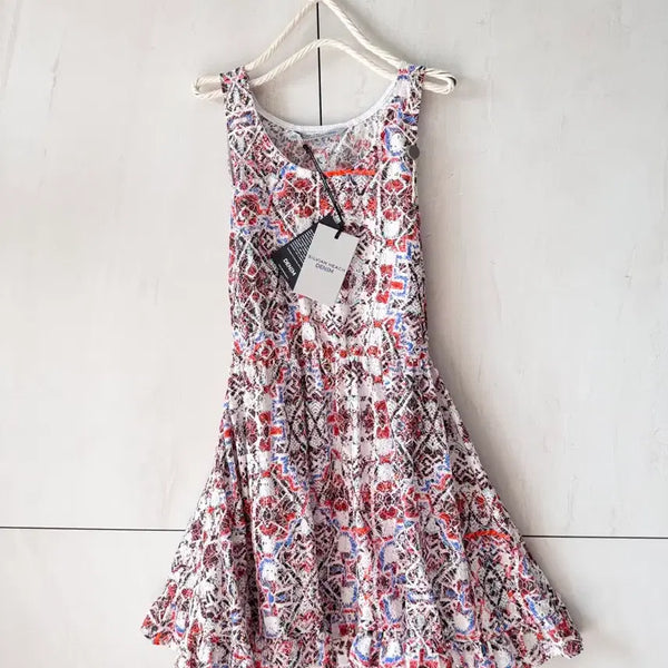 [BUNJANG] Silvian Heach Patterned Dress XS (55 Size) / 텍있는 새상품 SILVIAN HEACH패턴 원피스 XS(55사이즈)