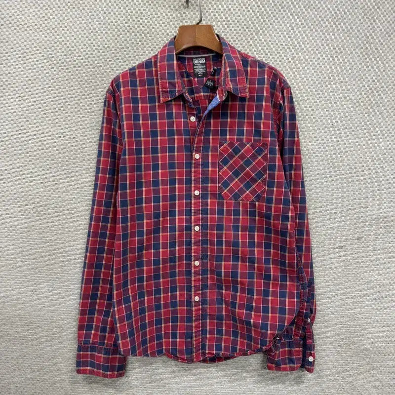 [BUNJANG] Tommy Hilfiger Checkered Shirt (M) / 타미힐피거 체크 셔츠 M D01527