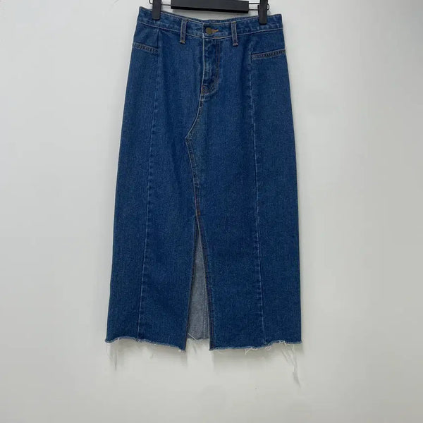 [BUNJANG] Blu:conic Vintage Slit Denim Skirt Size S / Blu:conic 빈티지 트임 데님 스커트 S