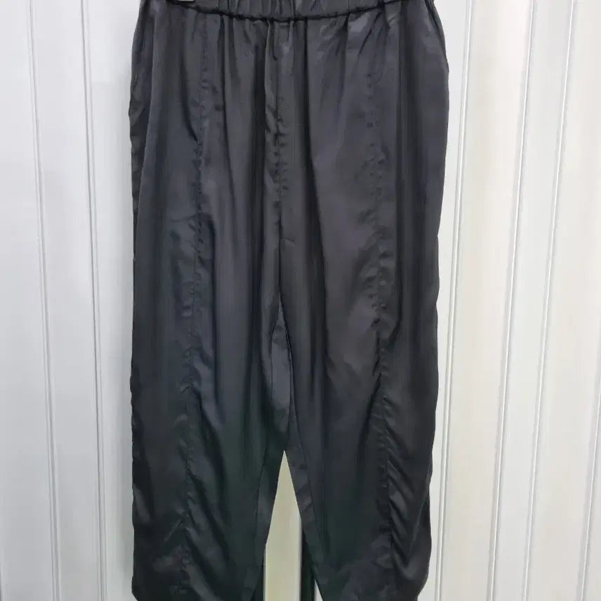 [BUNJANG] Black Split-Detail Slacks Pants / 블랙  바지