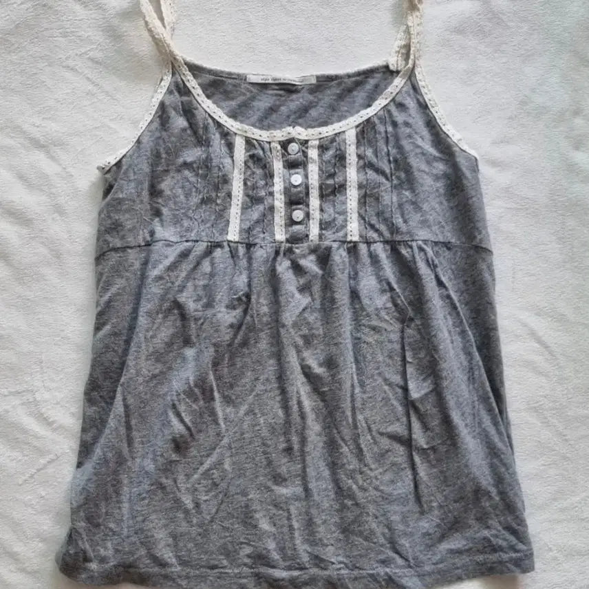[BUNJANG] Vintage Mori Girl Hagumi Tank Top / 빈티지 모리걸 하구미 나시
