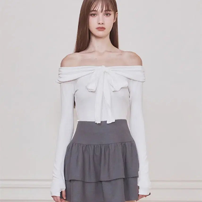 [BUNJANG] Not Your Rose Blair Off-Shoulder Top Ivory / 미착용) 낫유어로즈 블레어 탑 아이보리