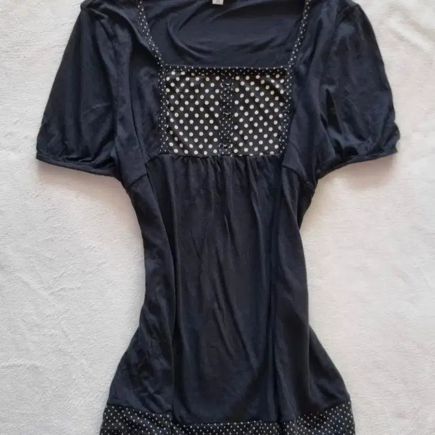 [BUNJANG] Vintage Mori Girl Strawberry Polka Dot T-Shirt / 빈티지 모리걸 하구미 도트 티셔츠