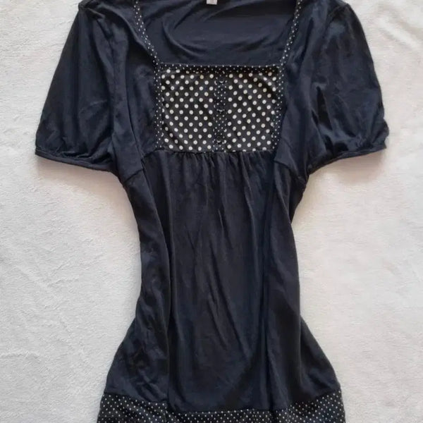 [BUNJANG] Vintage Mori Girl Strawberry Polka Dot T-Shirt / 빈티지 모리걸 하구미 도트 티셔츠