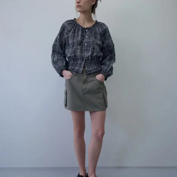 [BUNJANG] TANATT Mini Cargo Skirt / 타낫 미니 카고 스커트s