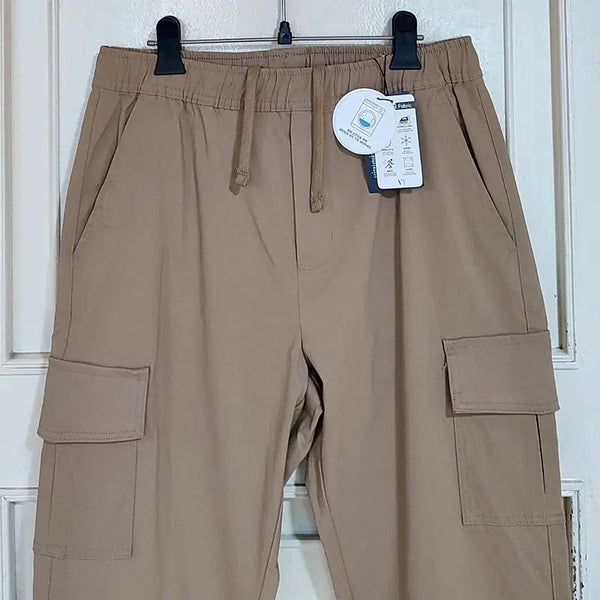 [BUNJANG] Men's Cargo Tapered Pants Beige Spandex Elastic Waist Summer / 여름 카고팬츠34 베이지 밴딩 스판 바지 팬츠 테이퍼드 새상품