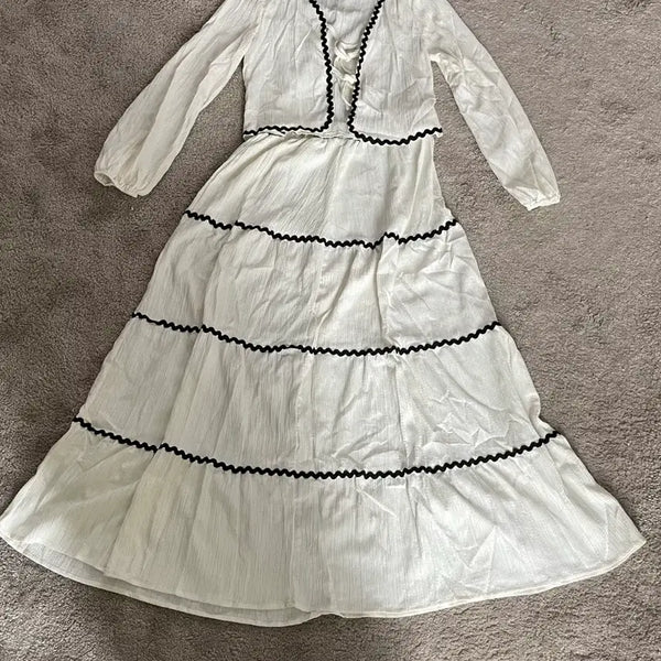[BUNJANG] Women's Summer Cardigan and Long Skirt Two-Piece Set / (미착용)여리핏 여름 가디건 세트 롱스커트 투피스 셋업